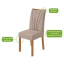 Ver imagem 7 de Conjunto Sala de Jantar Mesa Athenas 120 Tampo no Glass com 4 Cadeiras Apogeu - Lopas Amendoa Clean