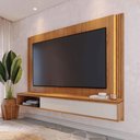 Ver imagem 3 de Conjunto de Buffet e Painel Mabel para TV 75 217cm MDP MDF Freijo Off White Colibri Móveis