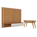Ver imagem 1 de Conjunto de Buffet e Painel Mabel para TV 75 217cm MDP MDF Freijo Off White Colibri Móveis