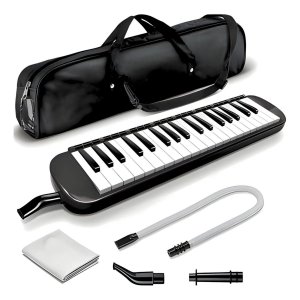 Escaleta Melódica Preta com 32 Teclas, Ideal para Iniciantes e Crianças em Aulas de Música