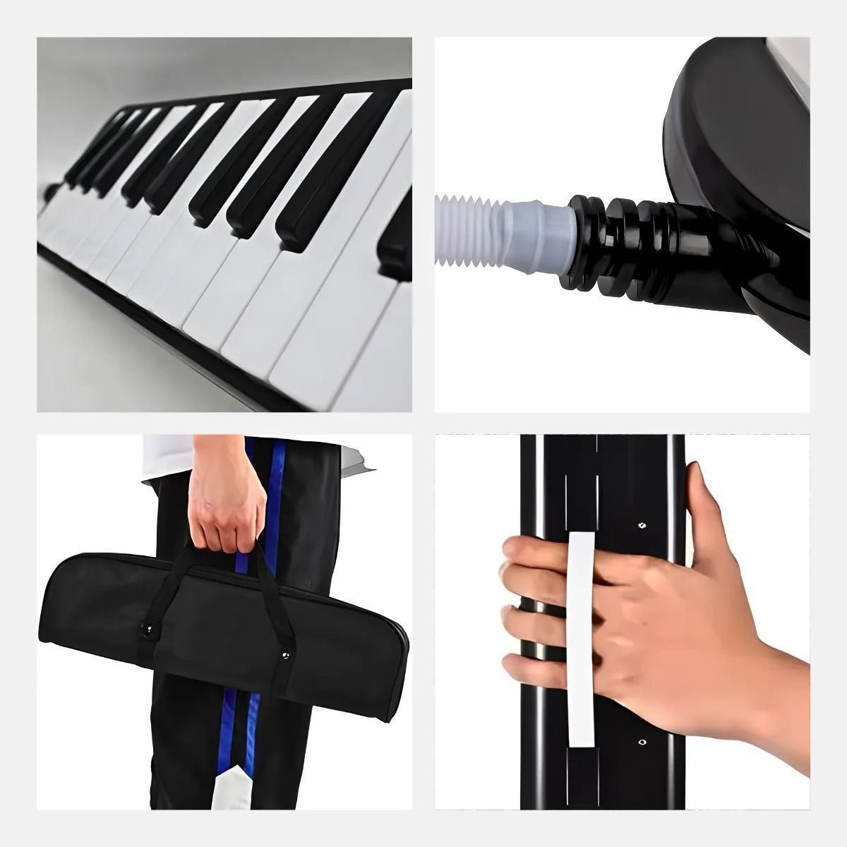 Escaleta Melódica Preta com 32 Teclas, Ideal para Iniciantes e Crianças em Aulas de Música - 4