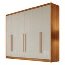 Ver imagem 1 de Guarda Roupa Casal New Messina 6 Portas 4 Gavetas Cinamomo Fendi - Novo Horizonte
