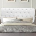Ver imagem 1 de Painel Estofado Luxo Capitonê Livia 100cm Solteiro para Cama Box Corino Branco - Gat Magazine