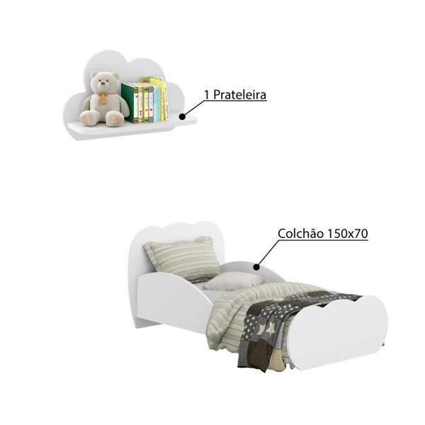 Quarto de Bebê Algodão com Mini Cama - Branco - 3