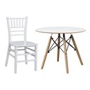 Ver imagem 1 de Conjunto Infantil Mesa Eames 60cm com Cadeira Tiffany Polipropileno Branco