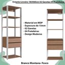 Ver imagem 4 de Estante Livreiro 183x60cm 02 Gavetas Branco Montana Proddy Branco Montana