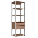 Ver imagem 1 de Estante Livreiro 183x60cm 02 Gavetas Branco Montana Proddy Branco Montana