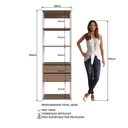 Ver imagem 3 de Estante Livreiro 183x60cm 02 Gavetas Branco Montana Proddy Branco Montana