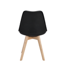 Ver imagem 5 de Conjunto Mesa Redonda Chanfrada Preta Eames 90cm + 4 Cadeiras Preta Saarinen Wood - La Mobilia