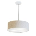 Ver imagem 3 de Lustre Pendente Cilíndrico Vivare Md-4132 Cúpula em Tecido 40x15cm - Linho Bege - Bivolt