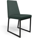 Ver imagem 2 de Kit 06 Cadeiras Para Sala Jantar Base Aço Industrial Preto Dafne L02 Linho Verde Musgo - Lyam