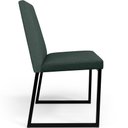 Ver imagem 7 de Kit 06 Cadeiras Para Sala Jantar Base Aço Industrial Preto Dafne L02 Linho Verde Musgo - Lyam