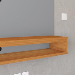 Painel Tv 50 Polegadas Cabeceira 1,40 Linho Cama Casal 2 Mesinhas Canto Quarto Gaveta Cinza/cinamomo - 5