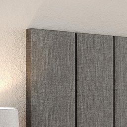 Painel Tv 50 Polegadas Cabeceira 1,40 Linho Cama Casal 2 Mesinhas Canto Quarto Gaveta Cinza/cinamomo - 7