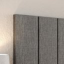 Ver imagem 7 de Painel Tv 50 Polegadas Cabeceira 1,40 Linho Cama Casal 2 Mesinhas Canto Quarto Gaveta Cinza/cinamomo