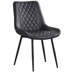 Cadeira Halet Estofada com Estrutura em Aço:preto
