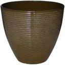 Ver imagem 2 de Vaso De Planta Grande Decorativo Para Sala Auto Brilho e Leve 47cm (Liso/Marrom-Escuro)