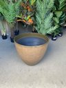 Ver imagem 4 de Vaso De Planta Grande Decorativo Para Sala Auto Brilho e Leve 47cm (Liso/Marrom-Escuro)