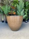 Ver imagem 6 de Vaso De Planta Grande Decorativo Para Sala Auto Brilho e Leve 47cm (Liso/Marrom-Escuro)