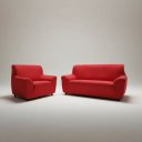 Ver imagem 4 de Kit Capa para Sofá 02 e 03 Lugares Favorita Malha Coladinha:Vermelho