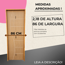 Ver mais imagens de Porta Camarão Frisada Completa de Madeira 2,18 x 0,86 Abertura Esquerda