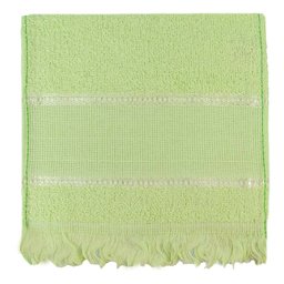 Kit 12 Toalhas Social Bordar Ponto Cruz Escola de Mão Perfeito Estilo Verde Claro - 2