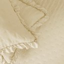 Ver imagem 3 de Kit Colcha Cobre Leito 200 Fios Queen 3 Peças Bella Babado 100% Poliéster - Marfim