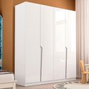 Ver imagem 1 de Guarda-roupa Infantil Colorino 4 Portas 4 Gavetas Branco - Politorno