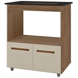 Balcao com Tampo Cooktop 5 Bocas 75cm 9445 Savana Off White Mobbs - 1