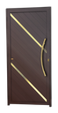Ver imagem 1 de Porta Lambril Duna c/Puxador D. Super Marrom Corten Dourado 90 Brimak