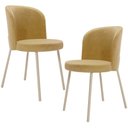 Ver imagem 1 de Kit 2 Cadeiras Sala de Jantar Estofada Gavi Arena L02 Couríssimo Fendi - Lyam Decor