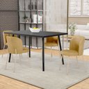 Ver imagem 2 de Kit 2 Cadeiras Sala de Jantar Estofada Gavi Arena L02 Couríssimo Fendi - Lyam Decor