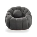 Ver imagem 4 de Sofá 2 Lugares com Poltrona Orgânica Fixa Cloud Bouclê Cinza Escuro E03 - D'Rossi
