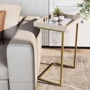 Ver imagem 1 de Mesa Apoio Lateral para Sala:perola Dourado
