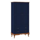 Ver imagem 1 de Guarda Roupa Madeira 2 Portas 60818 Hannover Linz Móveis - Azul Petróleo/imbuia