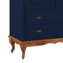 Ver imagem 4 de Guarda Roupa Madeira 2 Portas 60818 Hannover Linz Móveis - Azul Petróleo/imbuia