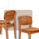 Ver imagem 5 de Mesa Patros Tampo 120 Laminado Barril com 4 Cadeiras Malta Gold Moderna Mobília