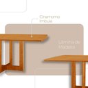 Ver imagem 6 de Mesa Patros Tampo 120 Laminado Barril com 4 Cadeiras Malta Gold Moderna Mobília