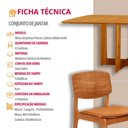 Ver imagem 7 de Mesa Patros Tampo 120 Laminado Barril com 4 Cadeiras Malta Gold Moderna Mobília