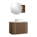 Ver imagem 1 de Conjunto Gabinete Suspenso para Banheiro Luna 2p 80cm