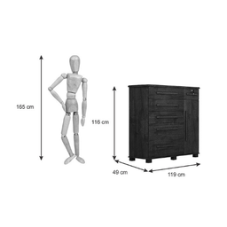 Cômoda 046 6 Gavetas 1 Porta com Sapateira e Pés 100% Mdf Cinamomo - Móveis Valverde - 2 Cômoda 046 6 Gavetas 1 Porta com Sapateira e Pés 100% Mdf Cinamomo - Móveis Valverde - 2