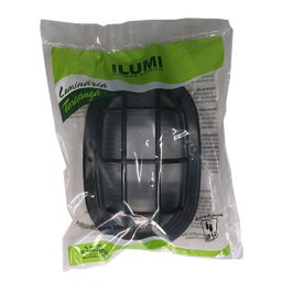 Kit 2 Luminária Arandela de Parede Tartaruga 25w E27 Interna Ilumi Cor:preto - 4
