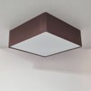 Ver imagem 4 de Lustre Plafon Sobrepor Quadrado Vivare Cqf5015lc Cúpula em Tecido Cor Café 50x50x15cm