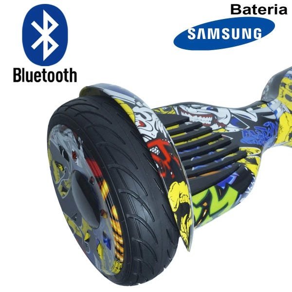 Hoverboard Skate Elétrico 2 Rodas 10 Polegadas Bluetooth Importway Bateria Samsung Colorido Bolsa - 2