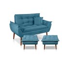 Ver imagem 1 de Kit 01 Namoradeira Opala + 02 Puff Opala + 02 Almofadas Suede