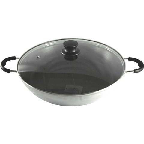 Paelleira Teflon Interno 2 Alças Com Tampa Vidro N°32 3,4l