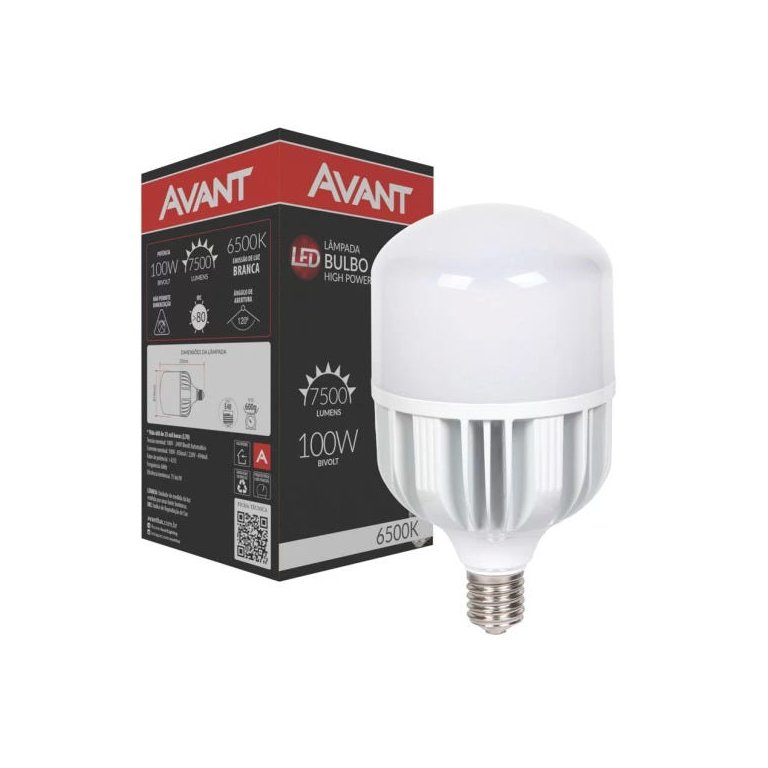 Lâmpada Led Bulbo 100w Avant Luz Branca 6500k Alta Potência