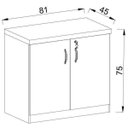 Ver imagem 3 de Armário Baixo para Escritório com Chave - Linha Essencial - Madeirado/Preto - Stock Móveis