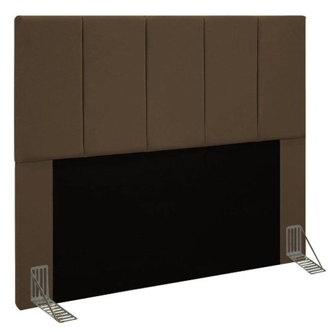 Cabeceira Perola Cama Box Casal 140cm Suede Marrom