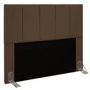 Ver imagem 1 de Cabeceira Perola Cama Box Casal 140cm Suede Marrom